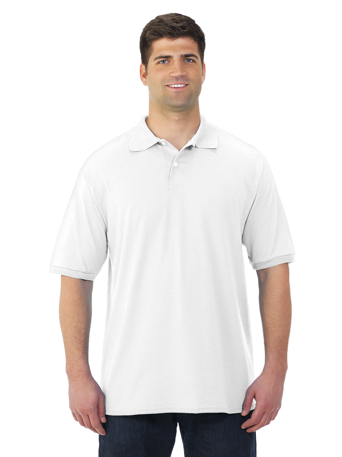 Jerzees T-Shirt de Sport en Jersey à Manches Courtes pour Homme SpotShield, TG, Blanc