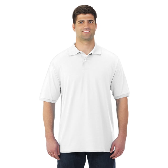 Jerzees T-Shirt de Sport en Jersey à Manches Courtes pour Hommes SpotShield, 5X, Blanc