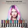 thumbnail image 3 of Graflsoa 5-Slot Hair Chalk Comb with Fast-Drying Applicator - Temporary Peach Red Dye, Soft & Washable, 12 Blendable Colors for Creative Styling, 3 of 6