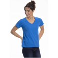 thumbnail image 1 of Sierra Socks T-Shirts à Col en V pour Femmes (L, Bleu), 1 of 2