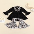 thumbnail image 2 of MesaSe Toddler Baby Girls Spring Princess Flare Pants Set O-Neck Ruffles Tops + Bell Bottom Pants Headband, 2 of 6