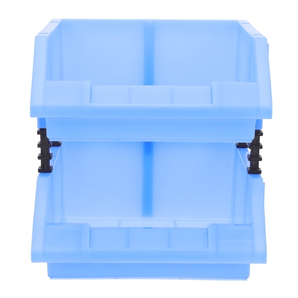 KAKOWELY Blue Plastic Storage Boxes for Shelves Lightweight Portable and Durable Nesting Shelf Bin Boxes 1 Set,7.09"X7.09"X3.15"