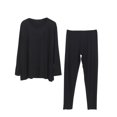 thumbnail image 1 of Timegard Ensembles de Pyjamas pour Femmes 2 Pcs Haut à Manches Longues à Col Rond et Pantalon Tenues de Pjs d'Automne Confortables et Douces, 1 of 6