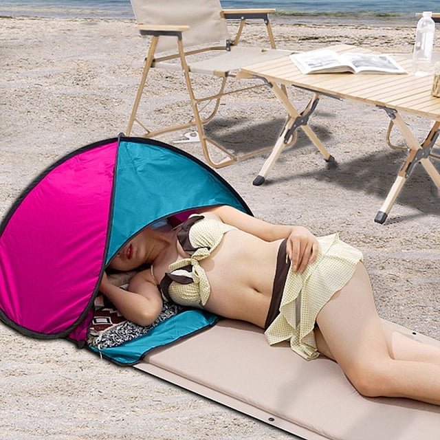 TIMIFIS Tente de Tête de Plage, Tente de Tête de Plage à Ouverture Rapide Automatique pour l'Ombre et la Protection Solaire -