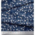 thumbnail image 2 of Soimoi Poly Georgette Fabric Geometrical Check & Aster Floral Fabric Prints By Yard 52 Inch Wide, 2 of 3