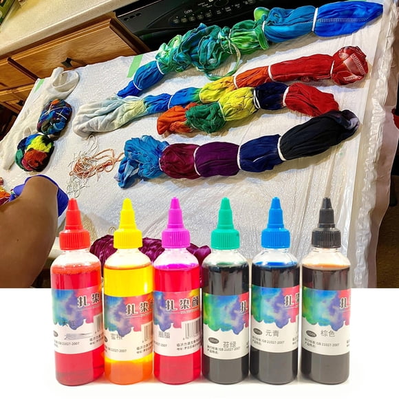 Tie Dye Kit for Kids - 6 Bright Colors, Non-Toxic & Washable DIY Fabric Dye Set for T-Shirts & Crafts