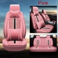 thumbnail image 4 of Maidao Universal Car Seat Covers Waterproof for Chevrolet for Colorado 2015-Present 5 Seats Front Rear Cushion Protector with Pillow and Headrest Pink, 4 of 6