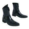 thumbnail image 1 of Mepaouo Men's Western Cowboy Boots Pointed Toe Motorcycle Riding Booties Formal Dress Chelsea Ankle Oxfords, 1 of 9