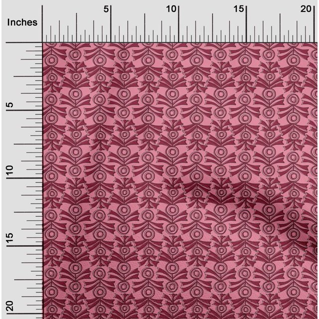 oneOone Tissu Polyester Lycra Imprimé Floral au Mètre 56 Pouces de Large