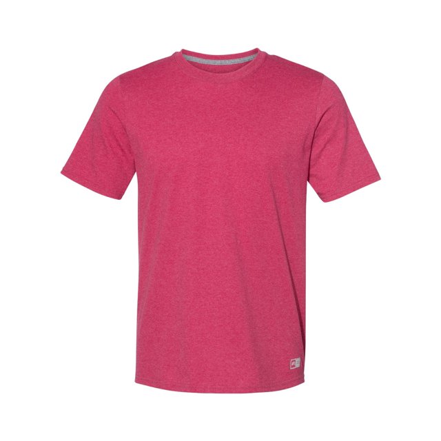 Russell Athletic T-Shirt de Performance Essentiel 60/40, 3TG, Rouge Chiné Vintage