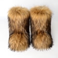 thumbnail image 4 of LSLJS Women's Winter Faux Fur Boots Round Toe Warm Fuzzy Furry Snow Boots Imitation Plus Cashmere Snow Shoes, 4 of 7