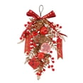 thumbnail image 1 of Couronne Année Richesse Pendentif Fête du Printemps Ornements de Fruits Année Décorations de Festival Éventail Doré Pendentif Fruit Rouge, 1 of 7