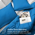 thumbnail image 3 of Bare Home Down Alternative Comforter Set - 3-Pieces - All Seasons - Queen, Medium Blue, 3 of 7