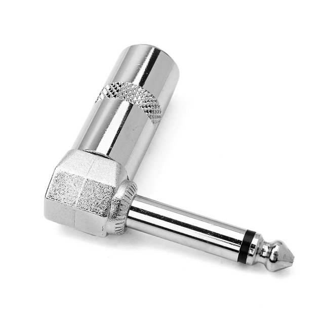 Baohd 6.35mm for Jack Mono Mic L-shaped Audio Adapter Connector Replacing Parts Stringed Equipment Supplies Musical Instrument Accessories