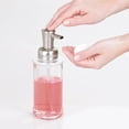 thumbnail image 2 of iDesign Hamilton Clear Glass Foaming Soap Pump, 3" x 3" x 8.3", Clear/Brushed, 2 of 5