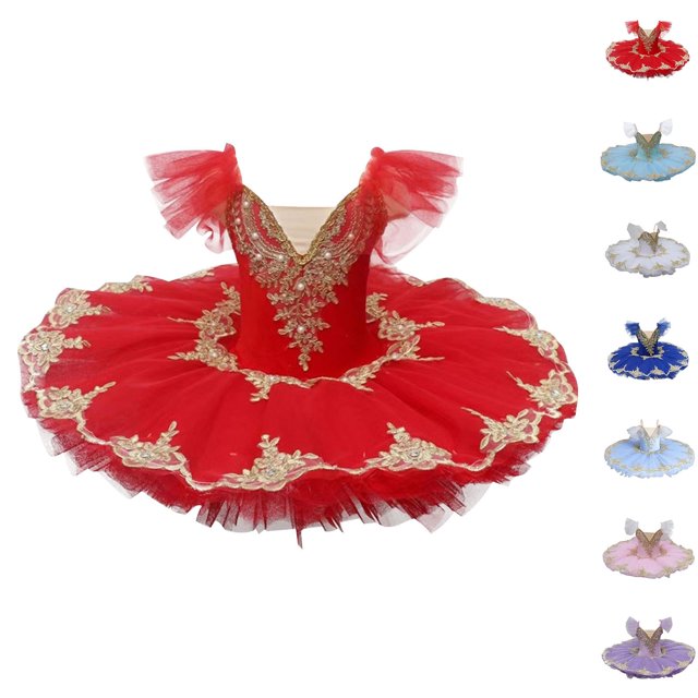 LOVZFMLL Girls' Summer Short Sleeve Ruffled Lace Round-Neck Embroidery Mesh Princess Bow Skirt