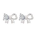 thumbnail image 1 of Small Earring Set for Women, Silver Cubic Zirconia Earrings Set Butterfly Earings for Womens Festival Earrings, Tiny Flower Heart Butterfly Stud Earring Hypoallergenic Diamond Stud Earring Set, 1 of 6