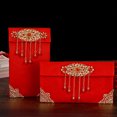 thumbnail image 2 of Classic Lucky Money Bag Clear Texture Faux Silk Visiting Relatives New Year Red Envelope for Family, 2 of 8