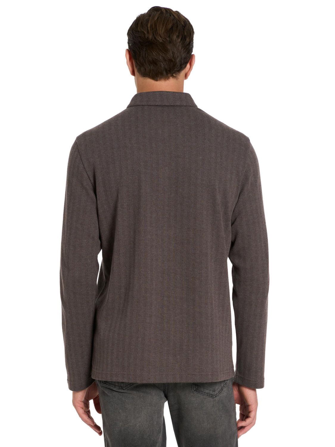 Polo à Manches Longues en Chevrons Van Heusen