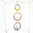thumbnail image 4 of Triple Ring Rope Parrot Swing Glider Hanging Bird Toy for Cage Enrichment and Playful Exercise, 4 of 4