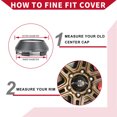 thumbnail image 2 of Unique Bargains Universal Car Wheel Center Hub Cap Rim Cover Hub Caps Snap-in Plastic 65mm 2.56" OD Gray, 2 of 6