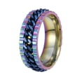 thumbnail image 1 of EGNMCR Rings Fashion Stainless Steel External Rotating Wonderful Gift Dust cover, 1 of 1