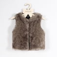 thumbnail image 3 of dmqupv Sweater Vest Girls Toddler Kids Girls Winter Warm Fleece Coat Outwear Thick Warm Waistcoat Brown,Size for 2-3 Years, 3 of 6