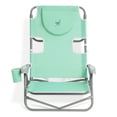 thumbnail image 4 of Ostrich Chaise de Pelouse d'Extérieur Pliable et Inclinable sur le Dos, Sarcelle (Lot de 2), 4 of 12