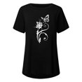thumbnail image 4 of Pompotops Chemises Mode Décontractée pour Femmes Manches Courtes Tee-Shirt Ample Tunique Blouse, 4 of 4