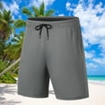 thumbnail image 1 of Sentmoon Mens Shorts Athletic High Waist Loose 2025 Summer Beach Shorts Drawstring Solid Color Quick Dry Running Shorts with Pockets Comfy for Sports Wear Dark Gray XL, 1 of 5