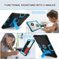thumbnail image 3 of Case for iPad 6th Generation/iPad 5th Generation (9.7-inch, 2018/2017 Model), iPad Air 2 Case, Hybrid Shockproof Rugged Protective Cover for iPad 9.7 inch with Built-in Kickstand, Black+Blue, 3 of 4