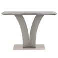 thumbnail image 3 of Contemporary Faux Marble & Stainless Steel Console Table in Grey, 3 of 7