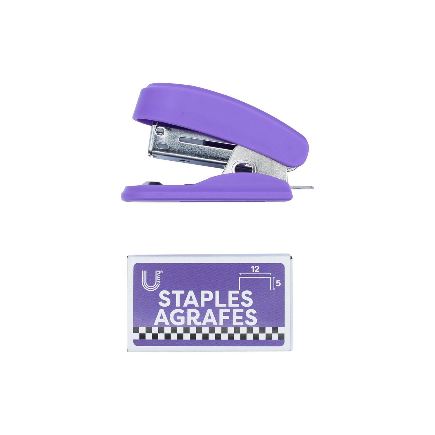 Ensemble de Mini Agrafeuse Violette U Style Avec Agrafes