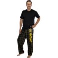 thumbnail image 2 of Harry Potter Adult Mens' Hufflepuff House Crest Plaid Pajama Pants (Medium), 2 of 3