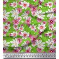 thumbnail image 1 of Soimoi Tissu Crêpe Polyester Imprimé Floral Cosmos au Mètre 52 Pouces de Large, 1 of 3