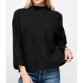 thumbnail image 2 of KIHOUT Spring Winter Womens Tops Pullover Loose Knitting Shirt 3/4 Sleeve Solid Color Sweater Top Shirt, 2 of 6
