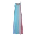 thumbnail image 4 of Pisexur Robe Sans Manches Col en V Mi-Mollet Robes Mi-Mollet pour Femmes Été Décontracté Col en V Imprimé Sans Manches Vacances Plage Longue Robe Femmes Robe, 4 of 5