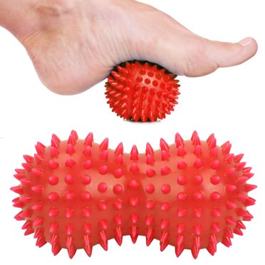 Massage Ball, Foot Massage Ball Roller PVC Peanut Spiky Massage Ball Back Foot Massager Ball Fitness Muscle Massaging