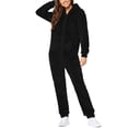 thumbnail image 2 of Combinaison pour Femmes à Manches Longues à Capuche Pyjama Combinaison Décontractée d'Hiver Chaude Combinaison de Nuit Combinaison pour Femmes en Liquidation, 2 of 6