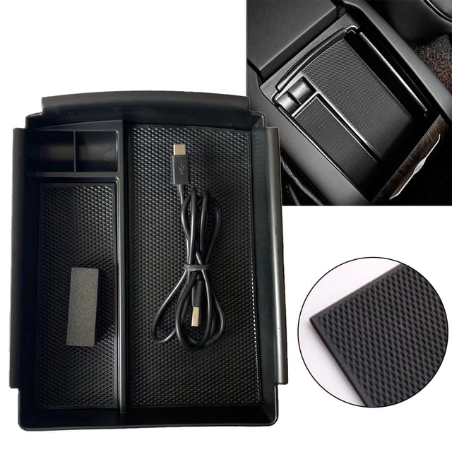 Console Accoudoir Boîte de Rangement Téléphone Chargeur Sans Fil pour Tesla Modèle X S 2016-2020