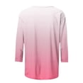 thumbnail image 3 of Hauts à Manches 3/4 pour Femmes Mode pour Femmes T-Shirt Ample Imprimé Blouse à Manches 3/4 Col Rond Hauts Décontractés T-Shirts en Coton Femmes T-Shirts pour Femmes Mode T-Shirts à Manches 3/4 pour Femmes, 3 of 5