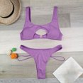 thumbnail image 4 of Birdeem Ensembles de Bikinis pour Femmes, Couleur Unie, Mode Décontractée, à Larges Bretelles, Ajourés, 4 of 8