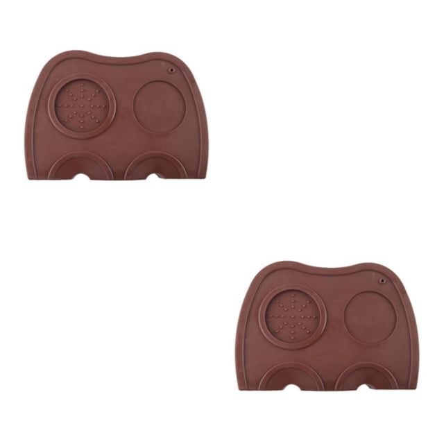 Thinsony Silicone Tamping Mat Easy Cleaning And Non-Slip For Professional Tamping coffee double head L 2Set