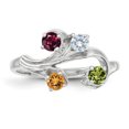 thumbnail image 2 of Sterling Silver Rhodium-plated Family Jewelry Mounting XMR4/4SSM-10 (mm x 3mm), 2 of 3