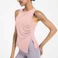 thumbnail image 2 of AherBiu Débardeurs d'Entraînement pour Femmes, Col Ras du Cou Fendu, Sans Manches, Légers, à Séchage Rapide, T-Shirts, 2 of 6