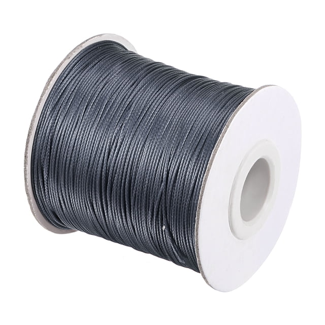 Unique Bargains Beading Thread Bracelet Weave Bead Craft Cord 0.5mm 159M/Roll (173-Yards) Decorative String, Deep Grey