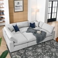 thumbnail image 1 of Modway Commix 6-Piece Down Filled Overstuffed Sectional Sofa in Light Gray, 1 of 10