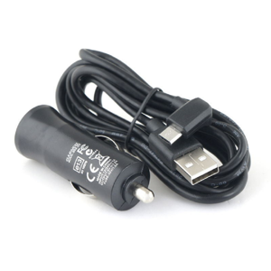 Micro USB Chargeur de voiture 12V 24V Adaptateur de chargeur de voiture pour allume-cigare TOM TOM GPS Navigateur LED Affichage noir