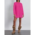 thumbnail image 2 of Faithtur Pull Tricoté Automne Hiver pour Femmes Couleur Unie Manches Longues Col Rond Long Tricoté, 2 of 9