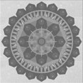 thumbnail image 1 of Ahgly Company Tapis d'Intérieur Lavable en Machine Carré Gris Fumé Transitionnel, 5 Pieds Carré, 1 of 7
